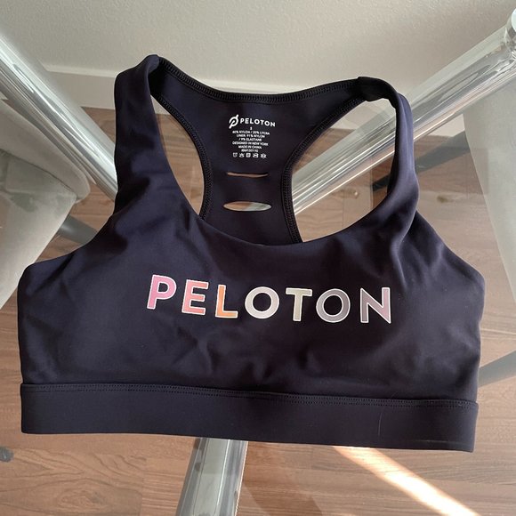 Peloton Advance Bra - Black with Multi-Color Lettering, NWT - Picture 1 of 2